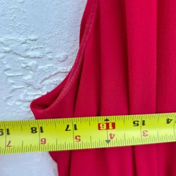 Betsey Johnson Womens Crepe Georgette Elegant Midi Dress Red Size 4 - Picture 2 of 13
